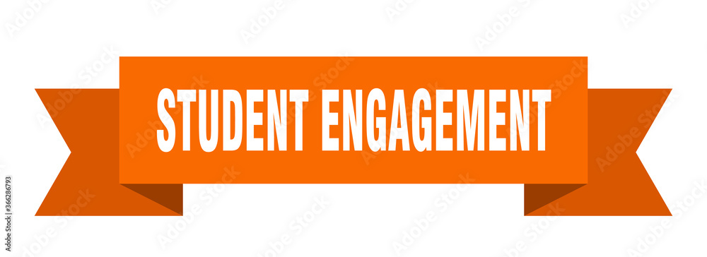 student engagement ribbon. student engagement paper band banner sign student engagement ribbon. student engagement paper band banner sign