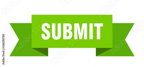 submit ribbon. submit paper band banner sign