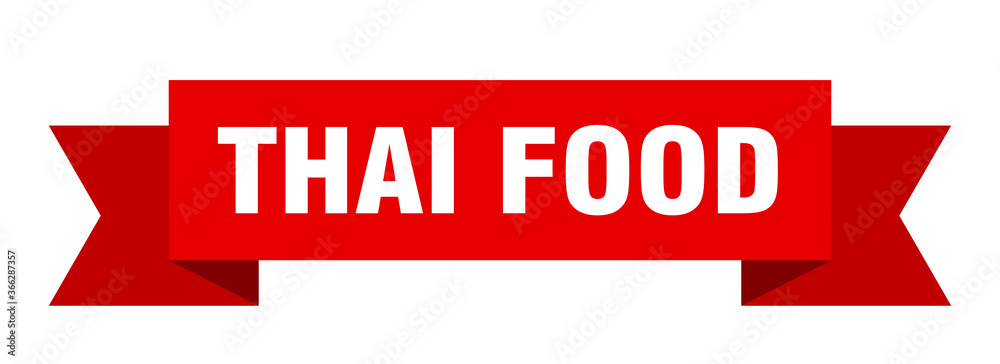 thai food ribbon. thai food paper band banner sign thai food ribbon. thai food paper band banner sign