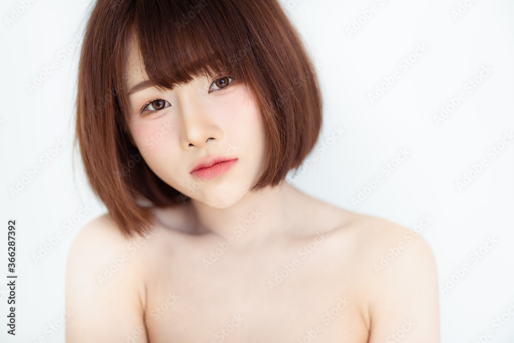 Headshot portrait of young asian woman sexy girl using as background cosmetics woman makeup fashion people model Headshot portrait of young asian woman sexy girl using as background cosmetics woman makeup fashion people model