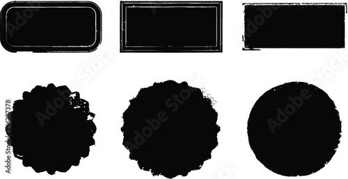 Grunge post Stamps Collection, 
. Banners, Insignias , Logos, Icons, Labels and Badges Set . vector distress textures.blank shapes.