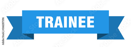 trainee ribbon. trainee paper band banner sign