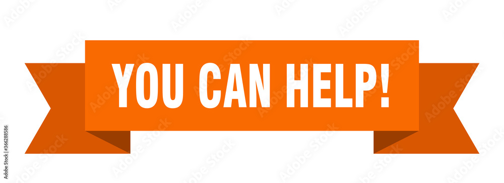 you can help ribbon. you can help paper band banner sign you can help ribbon. you can help paper band banner sign