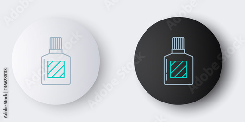 Line Aftershave icon isolated on grey background. Cologne spray icon. Male perfume bottle. Colorful outline concept. Vector.