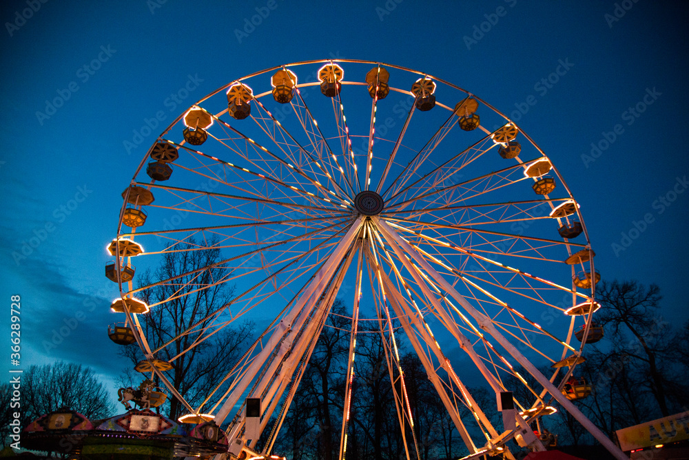 Ferris wheel carousel at night Ferris wheel carousel at night