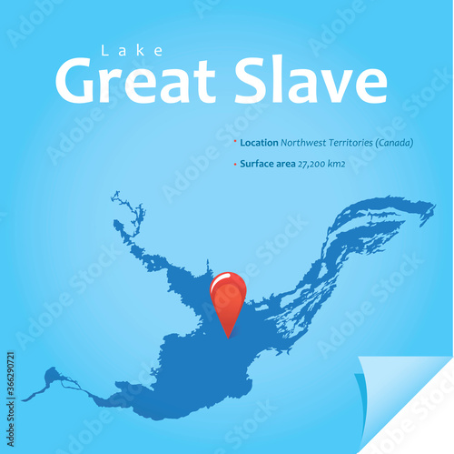 Great Slave lake vector photo