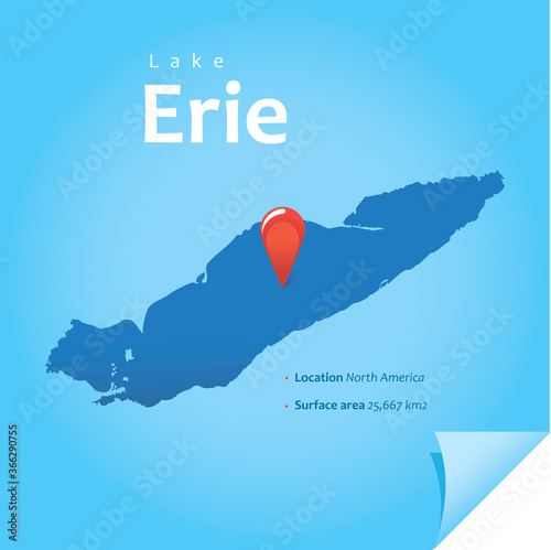 Erie lake vector