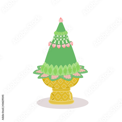 Khan Mak Procession at a Thai Wedding vector