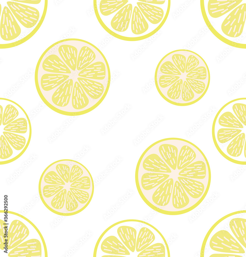 Summer slice of a lemon Minimal flat seamless pattern Summer slice of a lemon Minimal flat seamless pattern