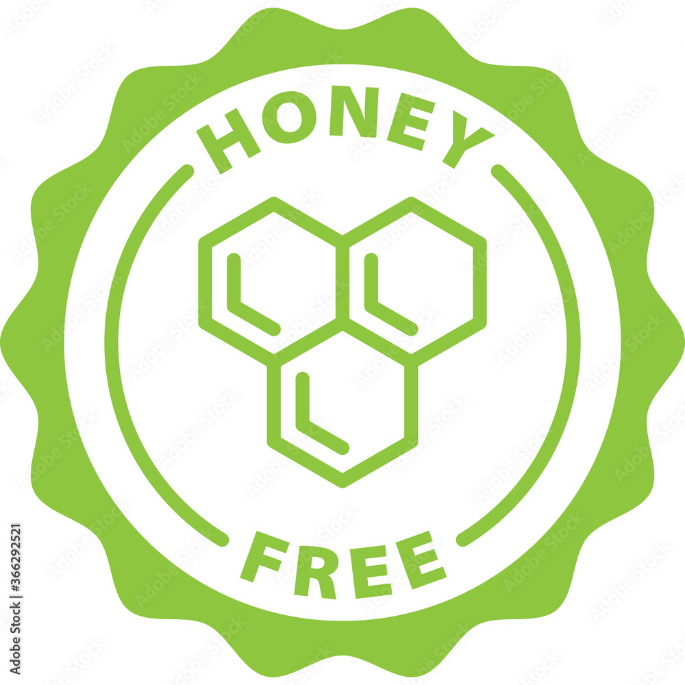 honey free isolated green outline stamp icon vector circle honey free isolated green outline stamp icon vector circle