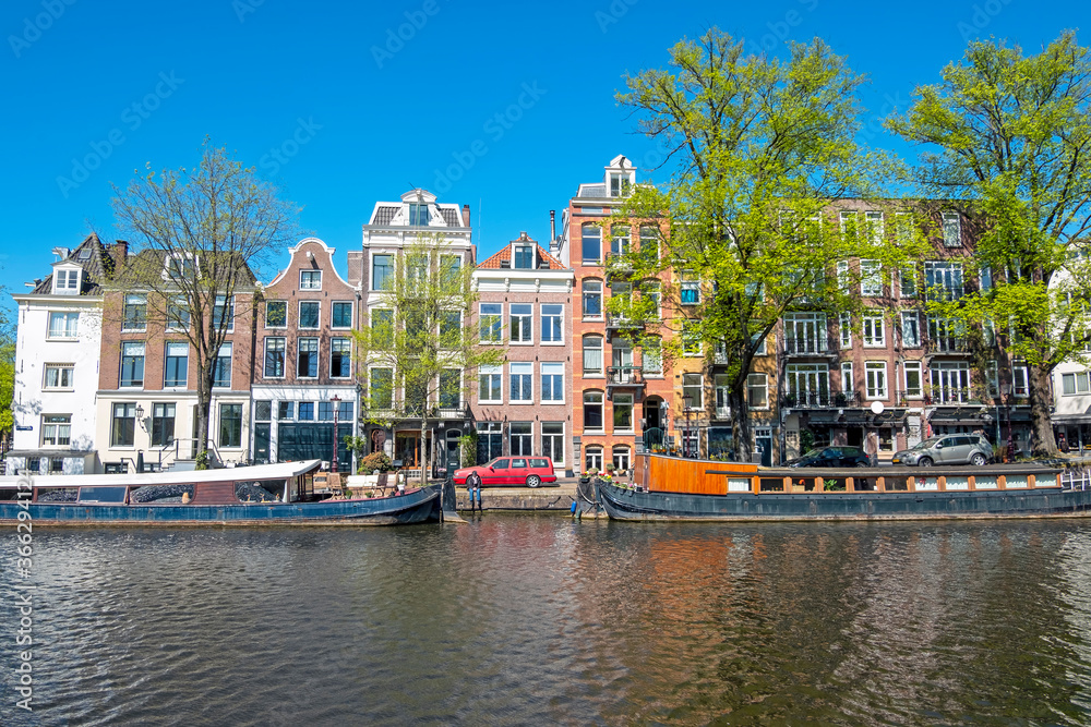 City scenic from Amsterdam  in the Netherlands