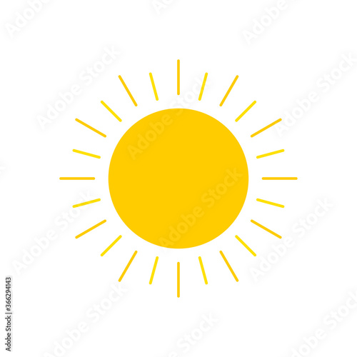 Abstract yellow sun icon isolated on a white background. EPS10 vector file