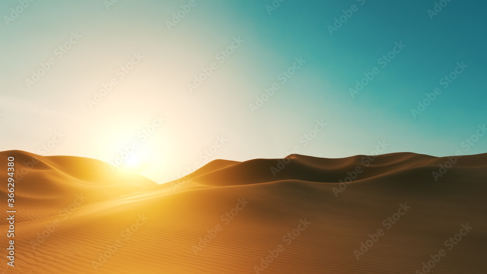 Fototapeta premium desert dune sunset background