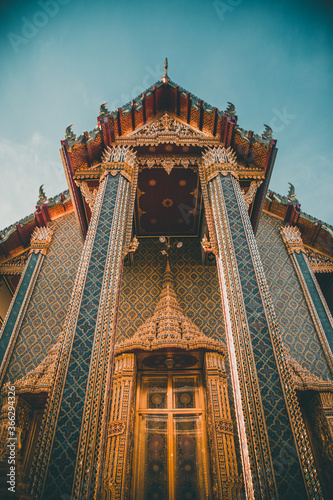 Wat Ratchabophit Sathitmahasimaram temple in Bangkok, old Town, Thailand photo