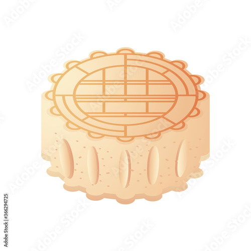 moon cake on white background photo