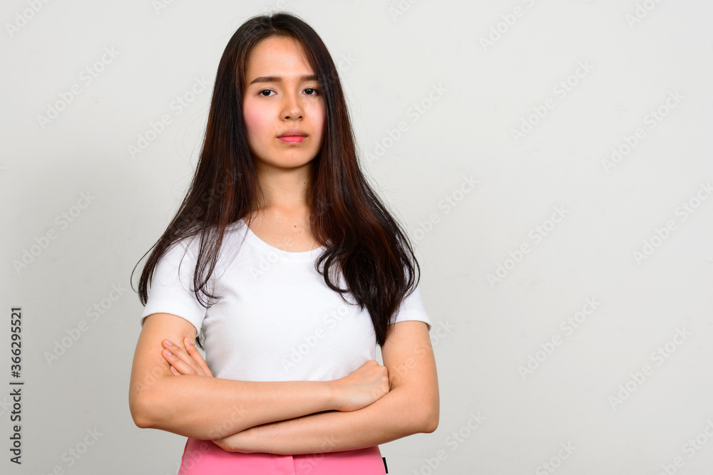 Obraz premium Portrait of young beautiful Asian teenage girl