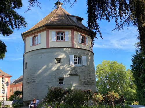 Gardeners Tower or Gärtnerturm (Gartnerturm oder Gaertnerturm), (Flower Island Mainau on the Lake Constance or Die Blumeninsel im Bodensee) - Constance, Germany o Konstanz, Deutschland photo