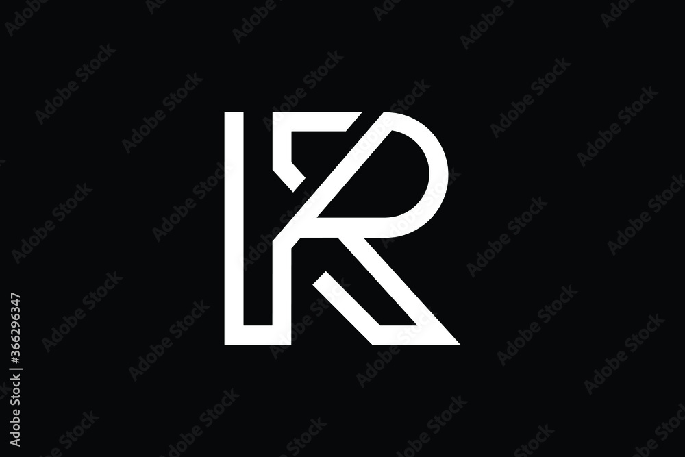 Minimal Innovative Initial KR logo and RK logo. Letter R RR creative elegant Monogram. Premium Business logo icon. White color on black background Minimal Innovative Initial KR logo and RK logo. Letter R RR creative elegant Monogram. Premium Business logo icon. White color on black background