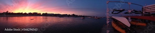 Sunset in harbor, Nantucket Island, MA