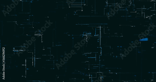 Abstract digital network data background, 3D rendering