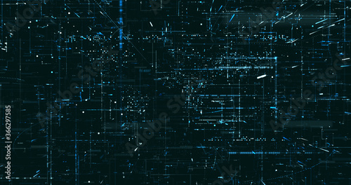 Abstract digital network data background, 3D rendering