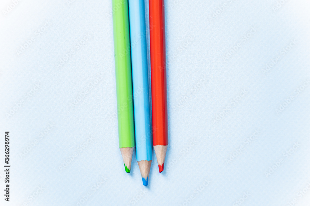 colored pencils on white background colored pencils on white background