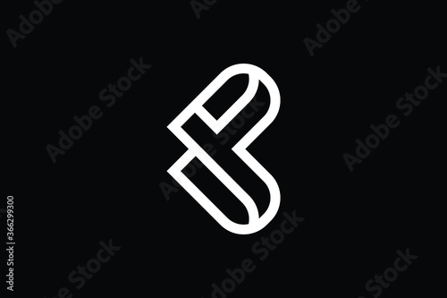 Minimal Innovative Initial BP logo and PB logo. Letter B LOGO creative elegant Monogram. Premium Business logo icon. White color on black background