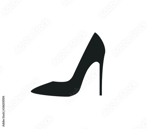 High heel vector illustration. . High heel icon.  Shoe icon. 
