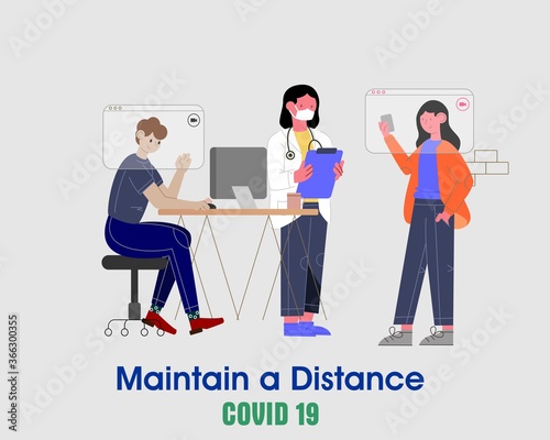 the concept of Covid social networking 19