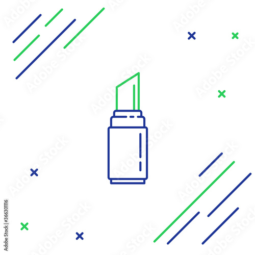 Line Lipstick icon isolated on white background. 8 March. International Happy Women Day. Colorful outline concept. Vector.