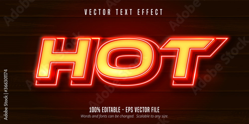 Editable text effect - very hot style photo