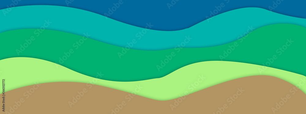 Colorful art background with waves for elegant abstract banner