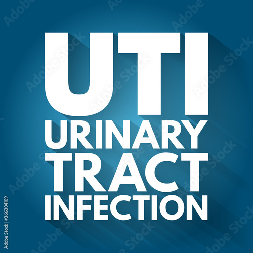 UTI - Urinary Tract Infection acronym, health concept background