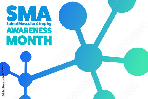 August is Spinal Muscular Atrophy Awareness Month concept. Template for background, banner, card, poster with text inscription. Vector EPS10 illustration.