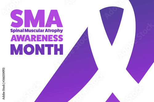 August is Spinal Muscular Atrophy Awareness Month concept. Template for background, banner, card, poster with text inscription. Vector EPS10 illustration.