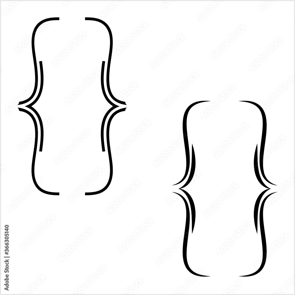 Obraz premium Curly Bracket Icon, Braces