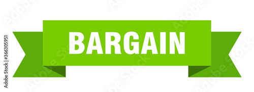 bargain ribbon. bargain paper band banner sign