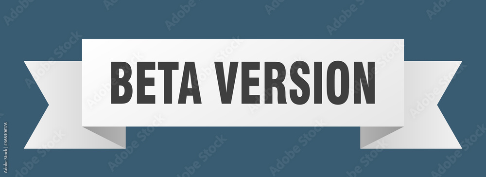 beta version ribbon. beta version paper band banner sign beta version ribbon. beta version paper band banner sign