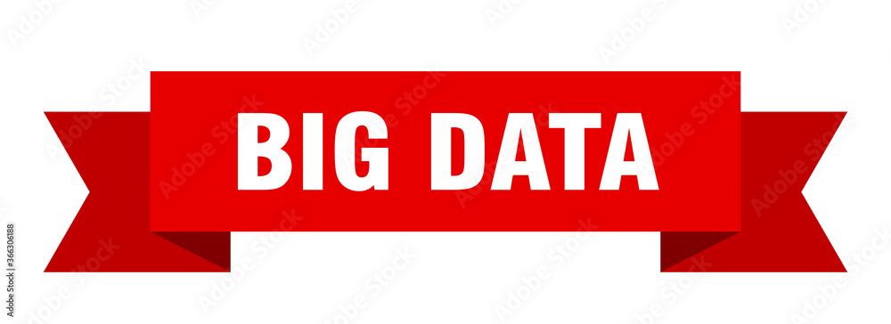 big data ribbon. big data paper band banner sign big data ribbon. big data paper band banner sign