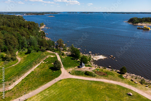 Wallpaper Mural Aerial summer view of Katariina Seaside Park, Kotka, Finland Torontodigital.ca