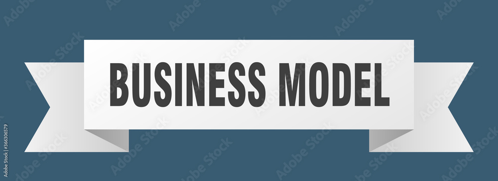 business model ribbon. business model paper band banner sign