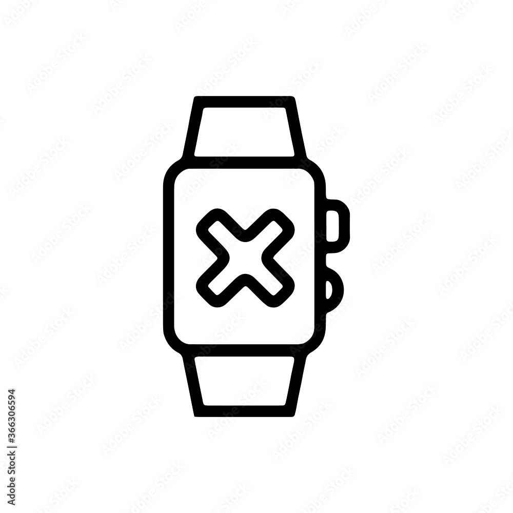 vector illusion icon of outline of Smartwatch vector illusion icon of outline of Smartwatch