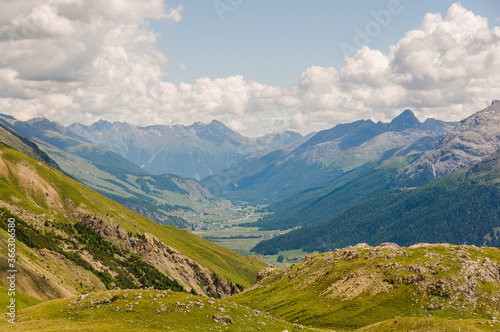 Corviglia, Samedan, Oberengadin, Inn, Fluss, Inntal, Wanderweg, Graubünden, Alpen, Sommer, Schweiz