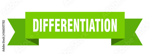 Tableau sur toile differentiation ribbon. differentiation paper band banner sign