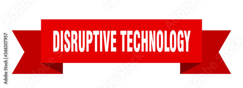 disruptive technology ribbon. disruptive technology paper band banner sign