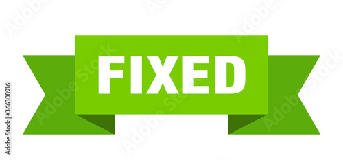 fixed ribbon. fixed paper band banner sign