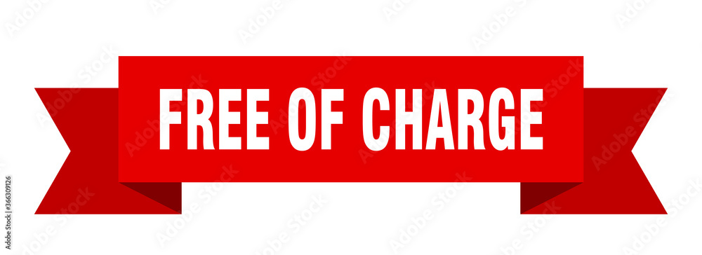 free of charge ribbon. free of charge paper band banner sign free of charge ribbon. free of charge paper band banner sign