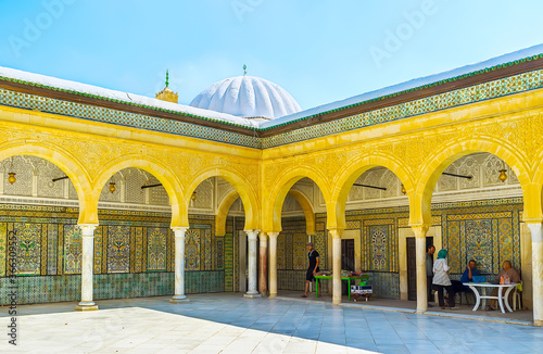 The Islamic art of tilling, Barber's Mosque, Kairouan, Tunisia photo