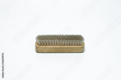 wooden brush on a white background