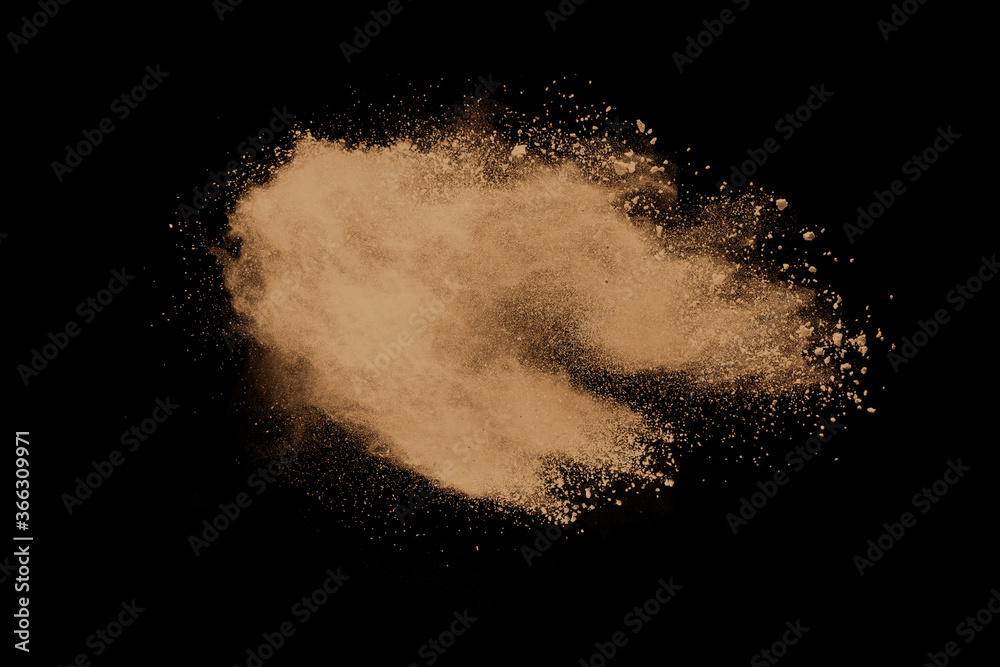 Gold sand splash against on clear background. Gold sand splash against on clear background.